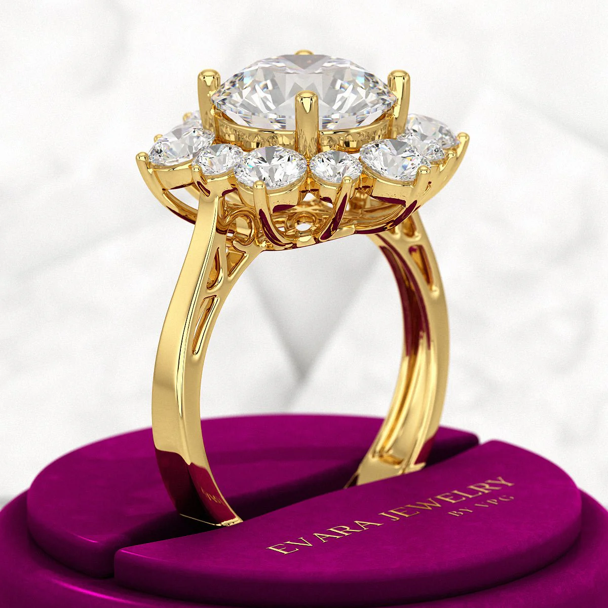 4 Carat Lab Grown Diamond Cluster Ring - Image 4