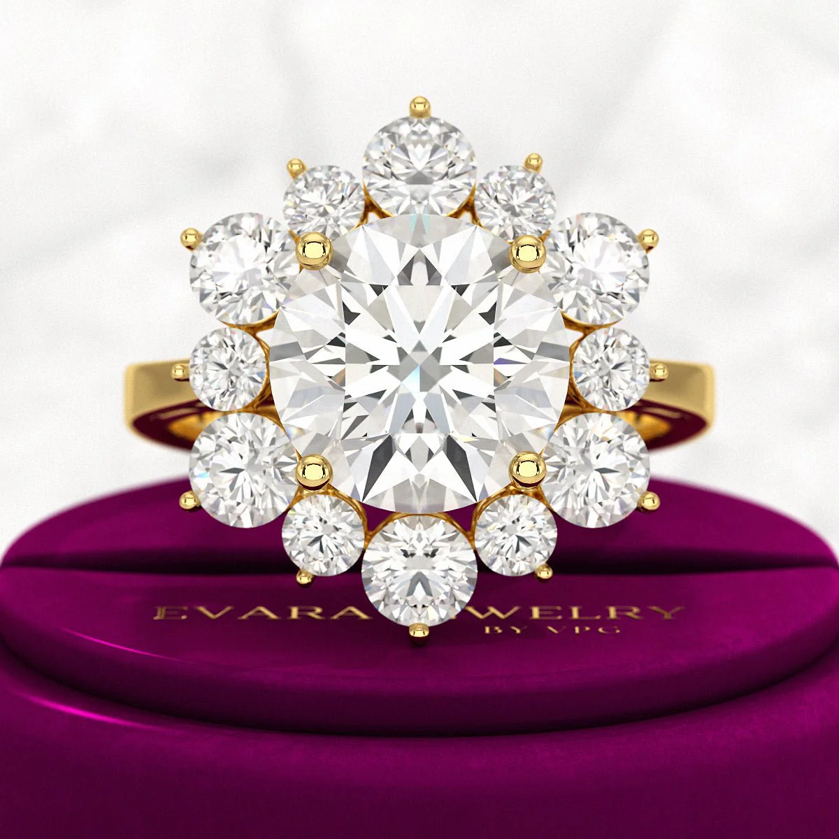 4 Carat Lab Grown Diamond Cluster Ring - Image 6