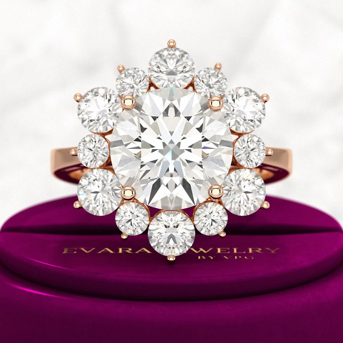 4 Carat Lab Grown Diamond Cluster Ring - Image 7